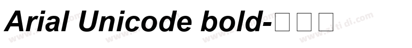 Arial Unicode bold字体转换